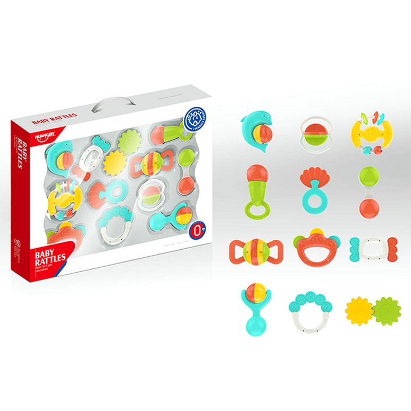 Huanger - Baby Rattles 12pcs Sensory Soft Teeters