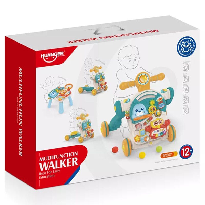 Huanger - Educational 4-in-1 Musical Baby Walker - Blue