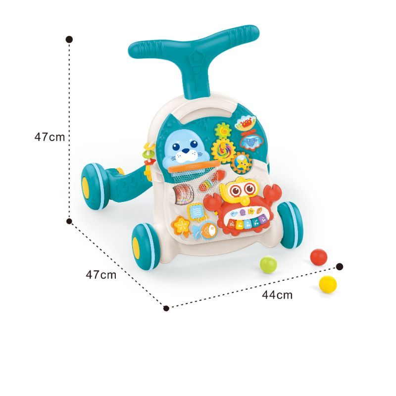 Huanger - Baby Walker & Activity Table 2-in-1 - Blue