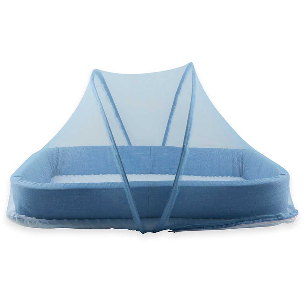 Little Angel - Baby Bed Travel Bassinet - Blue_3m