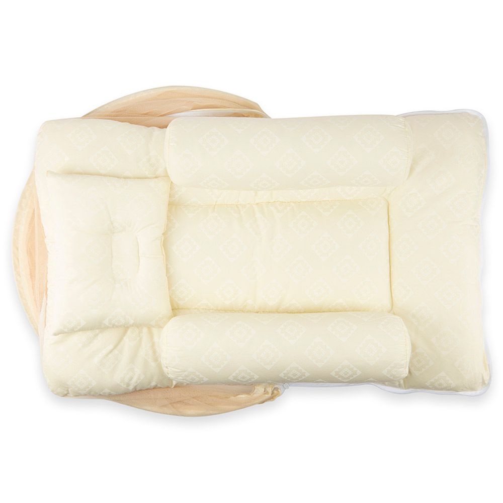 Little Angel - Baby Bed w/ 2 Comfy Bloster & Pillow - Cream