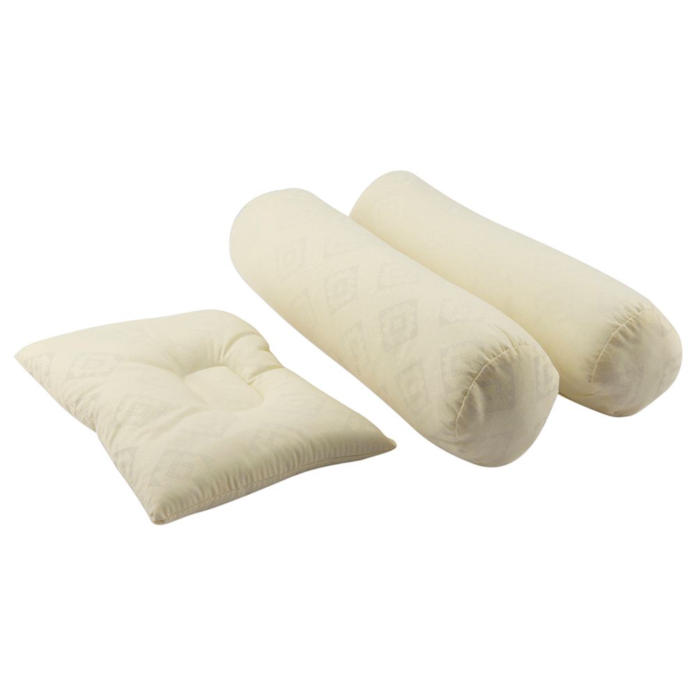 Little Angel - Baby Bed w/ 2 Comfy Bloster & Pillow - Cream