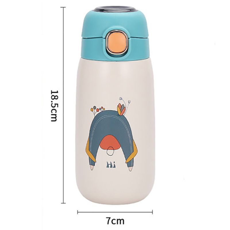 Thermos Insulated Vacuum Temperature Reading Bottle 420ml Blue - Style May Vary