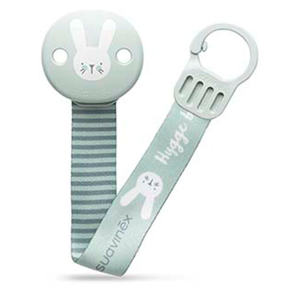 Suavinex - Soother Clip With Ribbon - Hygge Green