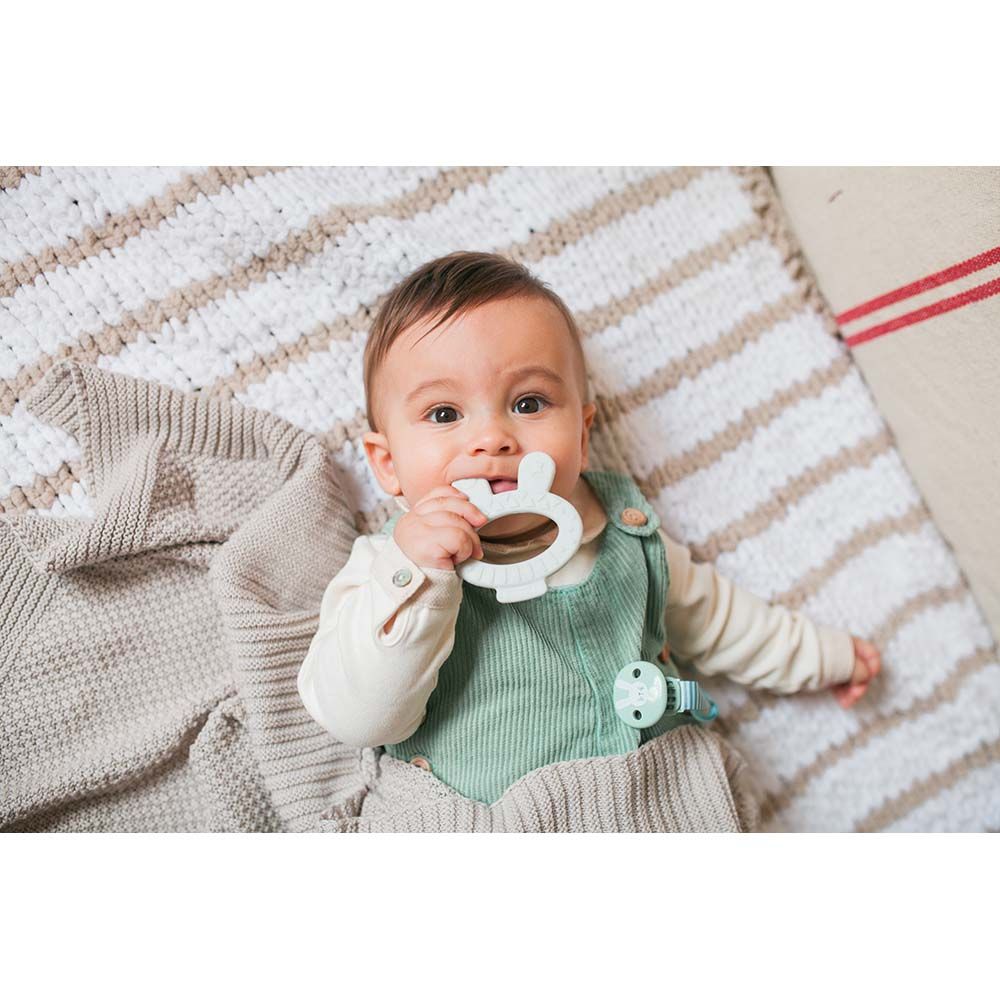 Suavinex - Soother Clip With Ribbon - Hygge Green