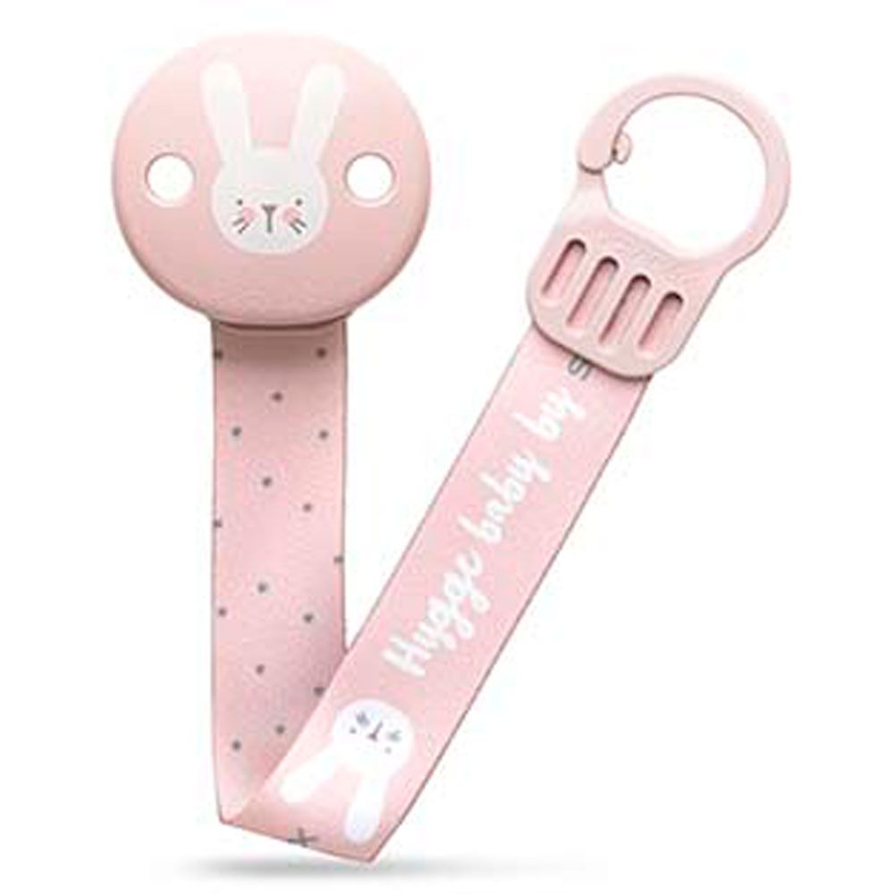 Suavinex - Soother Clip With Ribbon - Hygge Pink