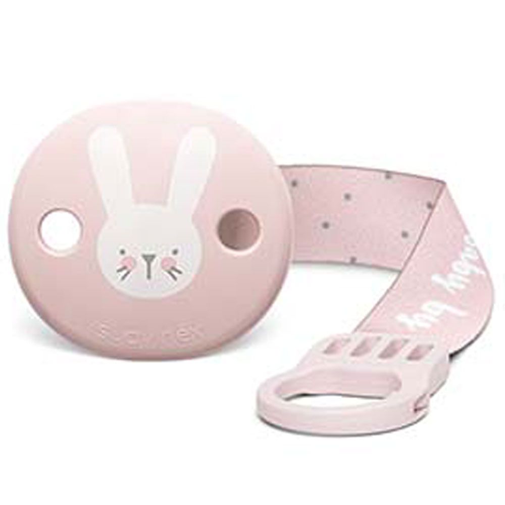 Suavinex - Soother Clip With Ribbon - Hygge Pink