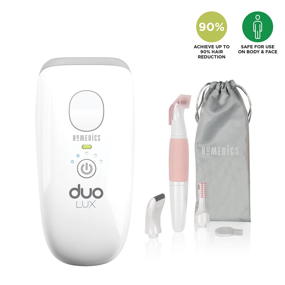 HoMedics Duo Lux & 3-in-1 Trimmer Hair Removal Bundle White