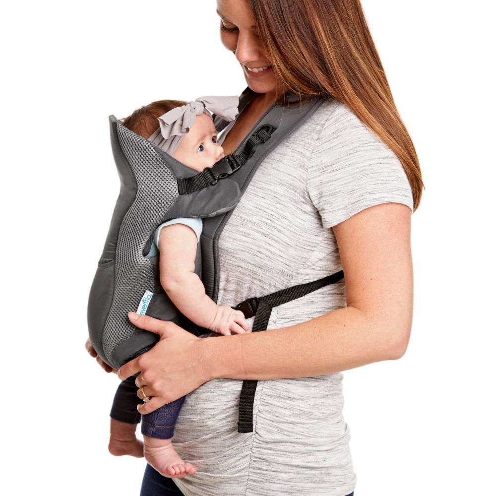 Evenflo - Breathable Infant Carrier - Grey Chevron