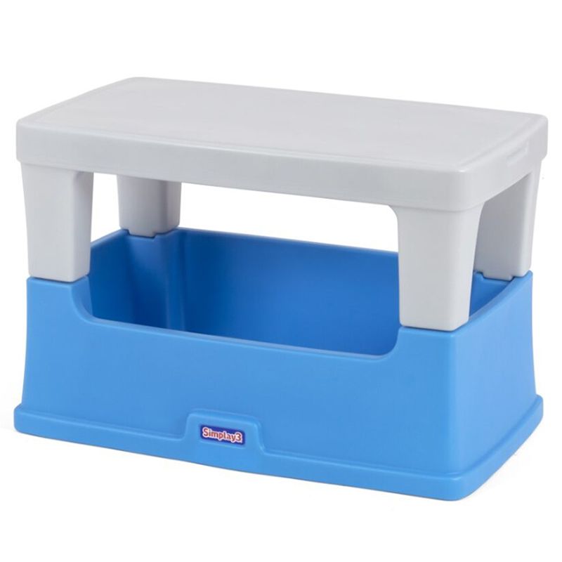 Simplay3 - Play Around Toy Box Table - Grey/Blue