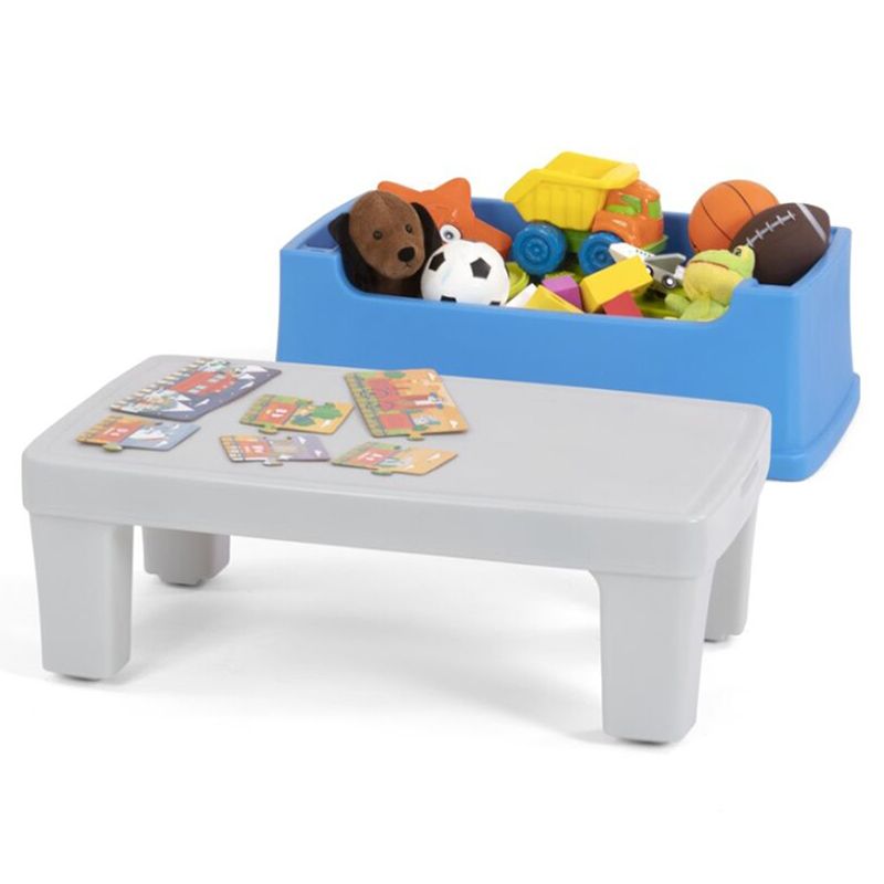 Simplay3 - Play Around Toy Box Table - Grey/Blue