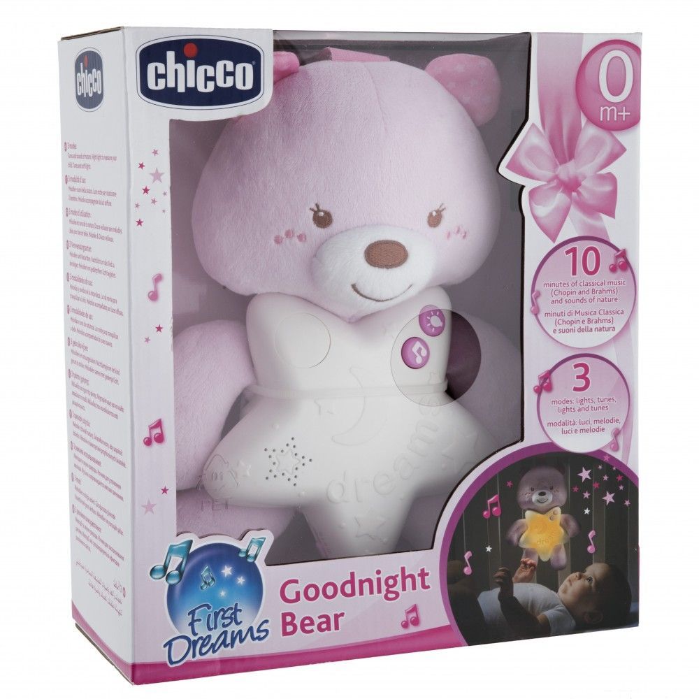 Chicco - Toy First Dreams Goodnight Bear - Pink