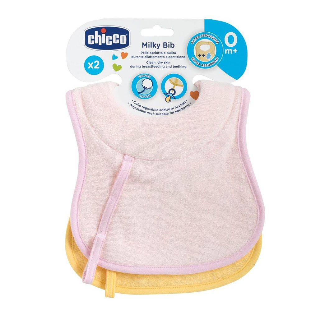 Chicco - Milky Bib - Pack of 2 - Pink