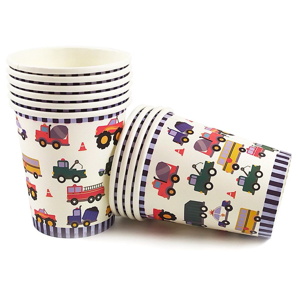 Brain Giggles - Transport Theme Disposable Tableware 136pcs