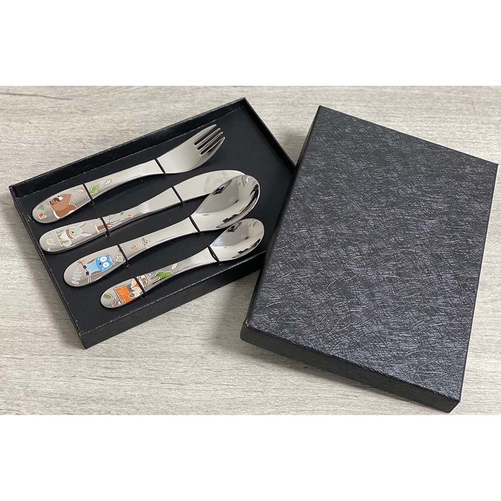 Brain Giggles - Children Stainless Steel Cutlery Set 4pc