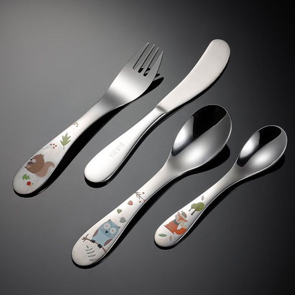 Brain Giggles - Children Stainless Steel Cutlery Set 4pc