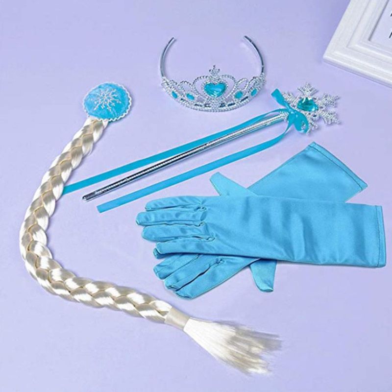 Brain Giggles - Princess Elsa Costume For Girls - Blue