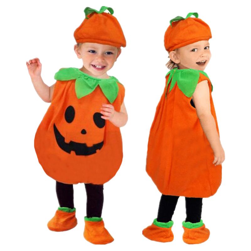 Brain Giggles - Pumpkin Costume Set for Halloween - Orange