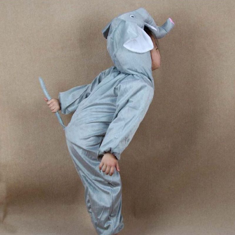 Brain Giggles - Elephant Animal Costume For Kids - Grey