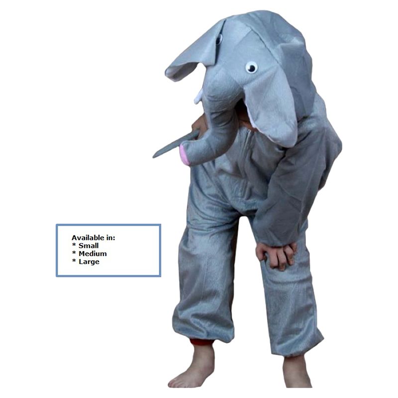 Brain Giggles - Elephant Animal Costume For Kids - Grey