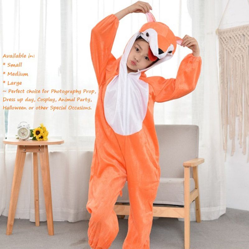 Brain Giggles - Fox Animal Costume For Kids - Orange