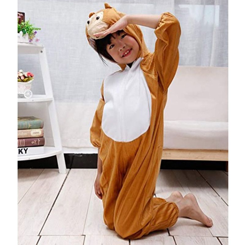 Brain Giggles - Monkey Animal Costume For Kids - Brown