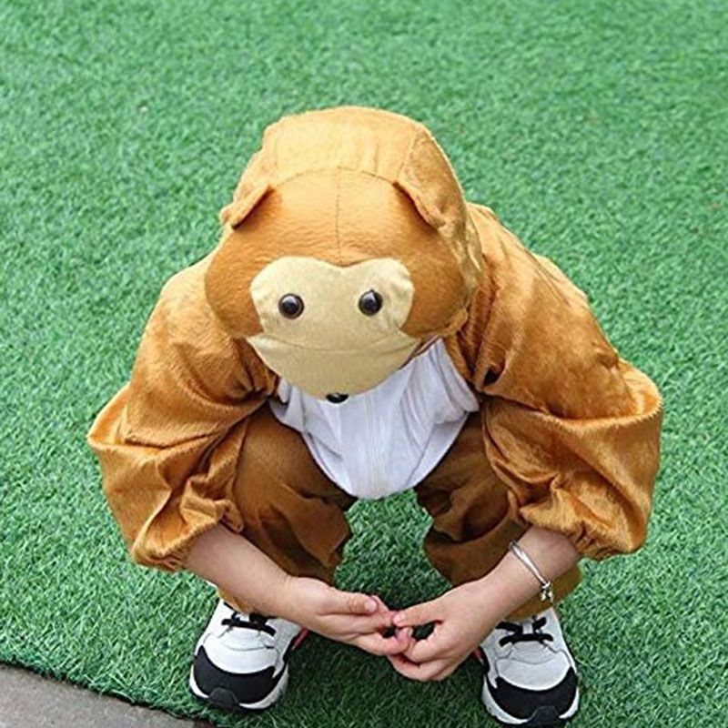 Brain Giggles - Monkey Animal Costume For Kids - Brown