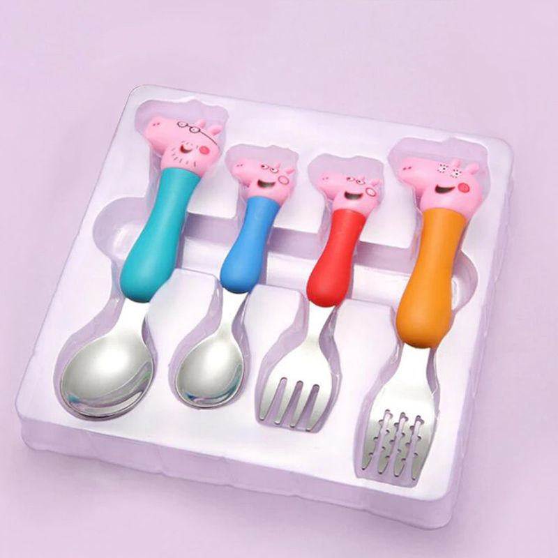 Brain Giggles Peppa Pig Kids Cutlery 4pc-Set