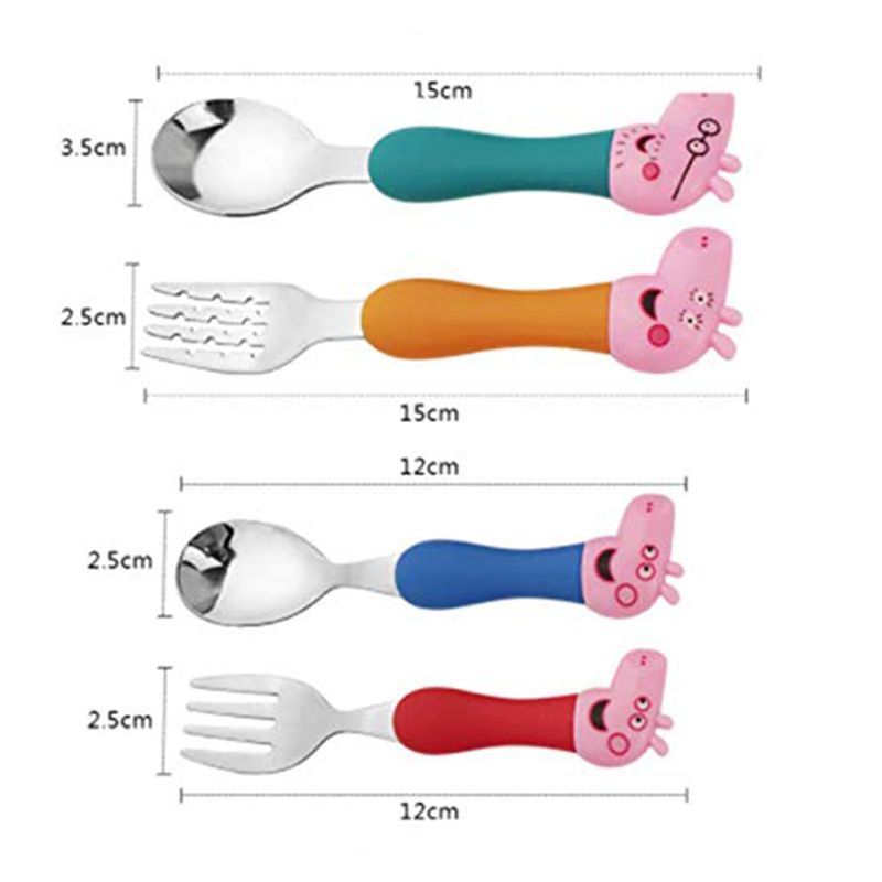 Brain Giggles Peppa Pig Kids Cutlery 4pc-Set