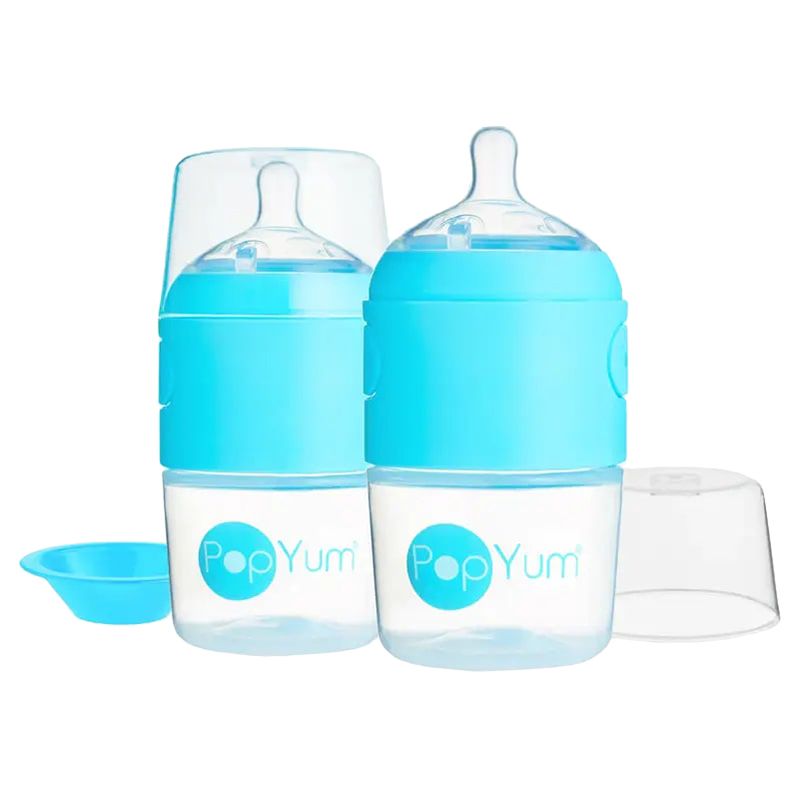 PopYum - Anti-Colic Formula Making Bottles - 2pcs - 150ml - Blue