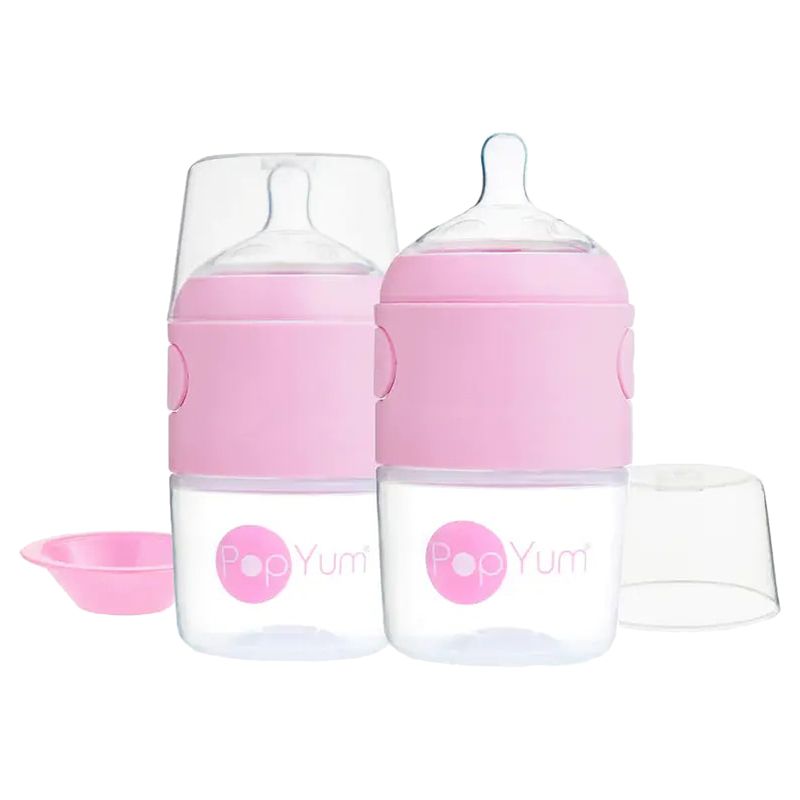 PopYum - Anti-Colic Formula Making Bottles - 2pcs - 150ml - Pink