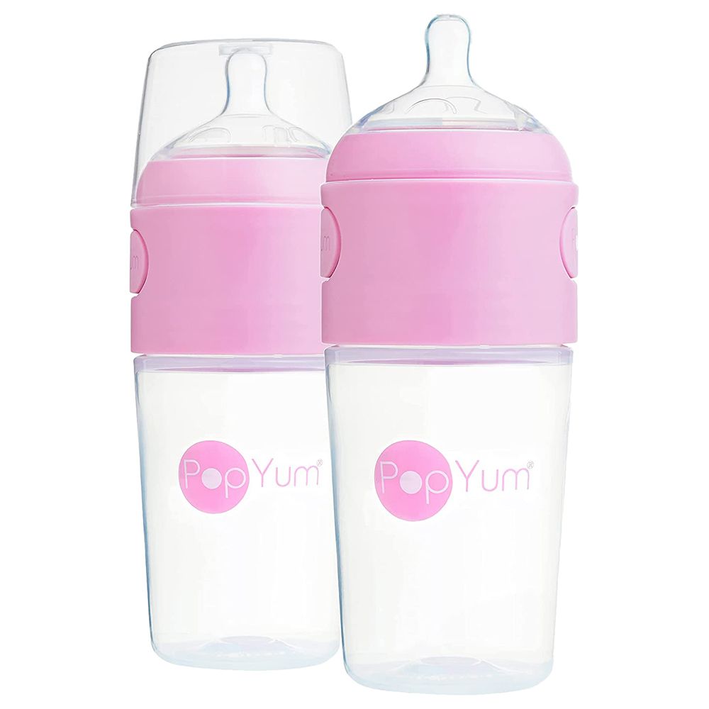 PopYum - Anti-Colic Formula Making Bottles - 2pcs - 9Oz - Pink