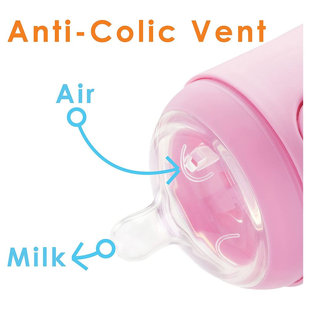 PopYum - Anti-Colic Formula Making Bottles - 2pcs - 9Oz - Pink