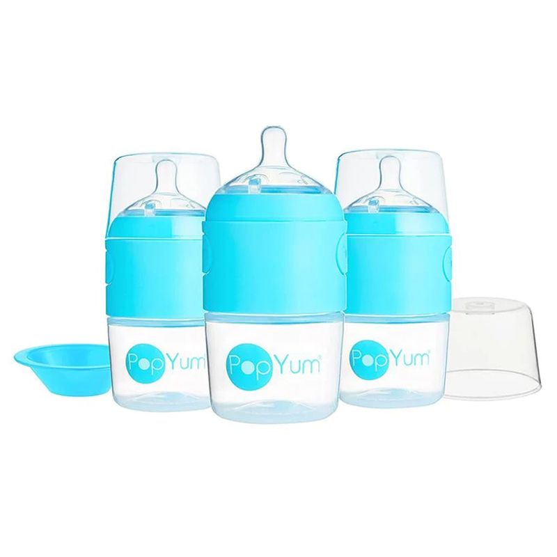 PopYum - Anti-Colic Formula Making Bottles - 3pcs - 150ml - Blue