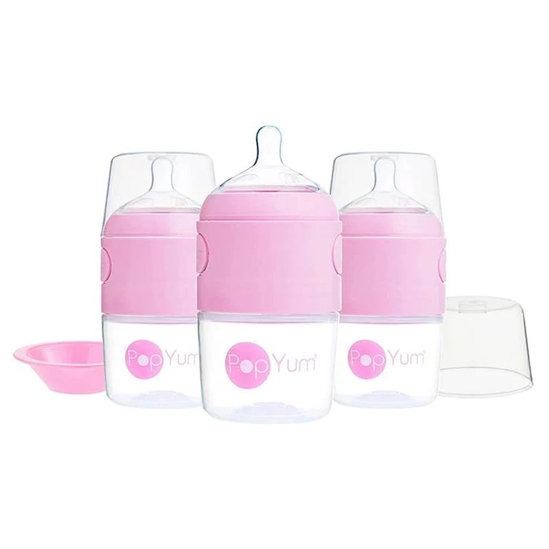 PopYum - Anti-Colic Formula Making Bottles - 3pcs - 150ml - Pink