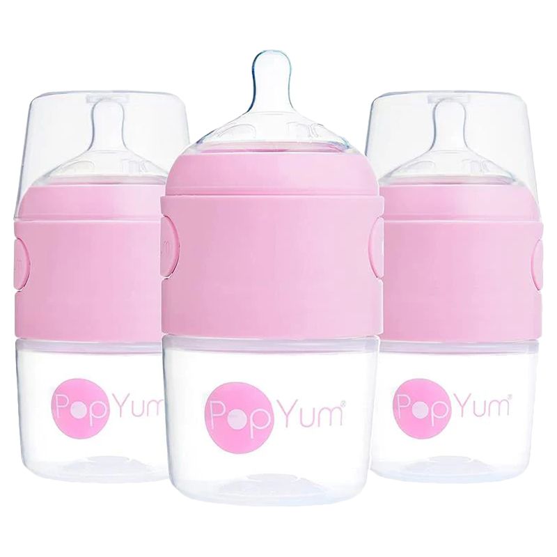 PopYum - Anti-Colic Formula Making Bottles - 3pcs - 150ml - Pink