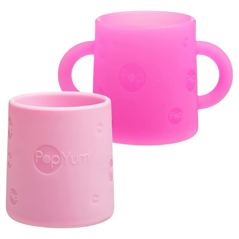 PopYum - Silicone Training Cup 5oz - 2pcs - Electric Purple/Pink