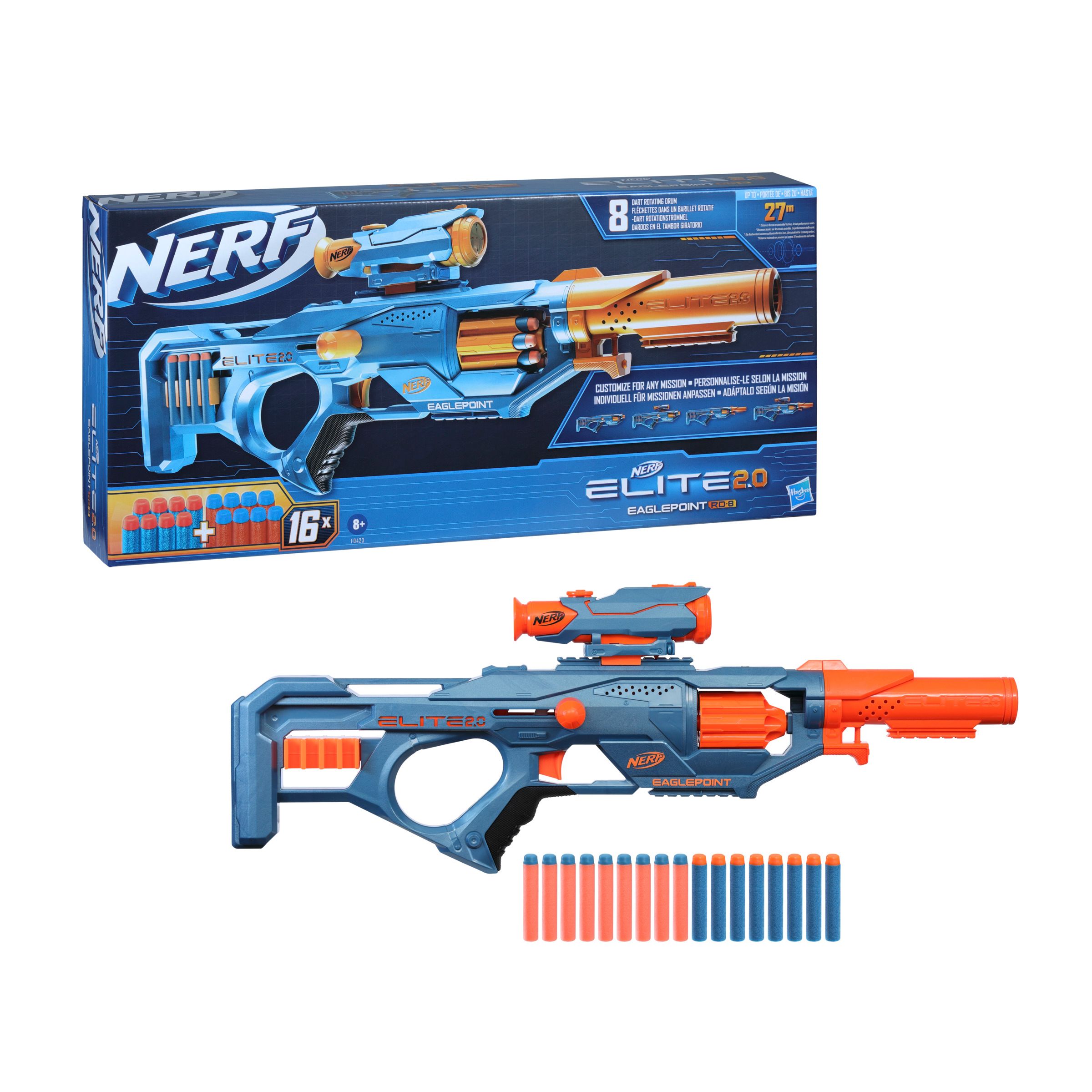 Hasbro - Nerf Elite 2.0 Eaglepoint Rd 8 Blaster