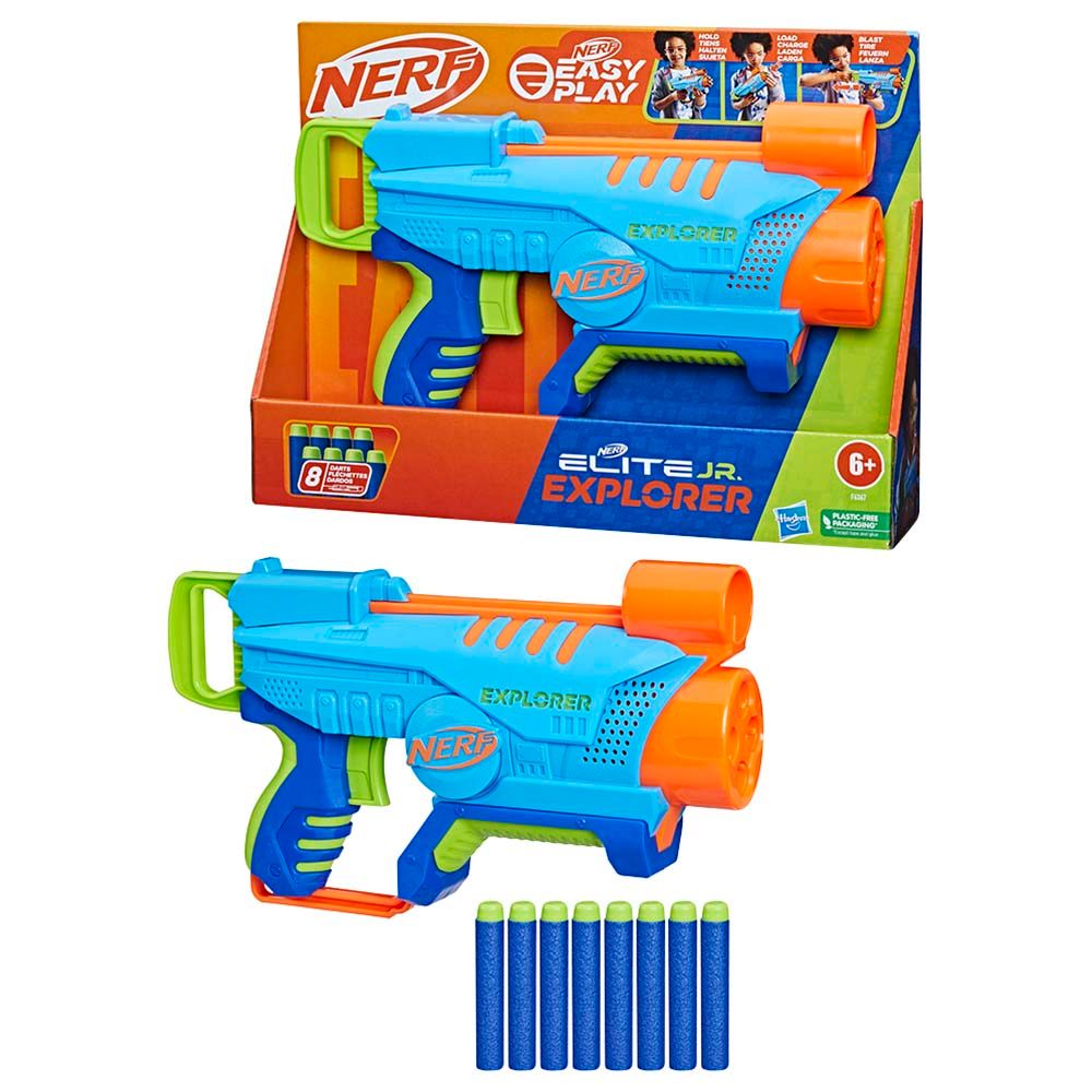 Nerf - Elite Junior Easy Play Explorer Foam Blaster