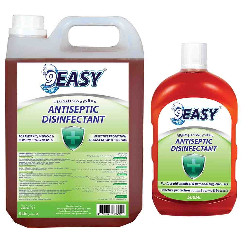 9EASY - Antiseptic Disinfectant 5L + 500ml