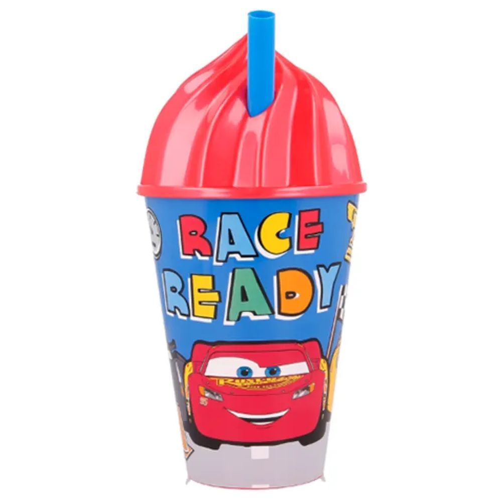 Disney Cars - Lets Race Ice Cream Cup Lid w/ Straw 430ml