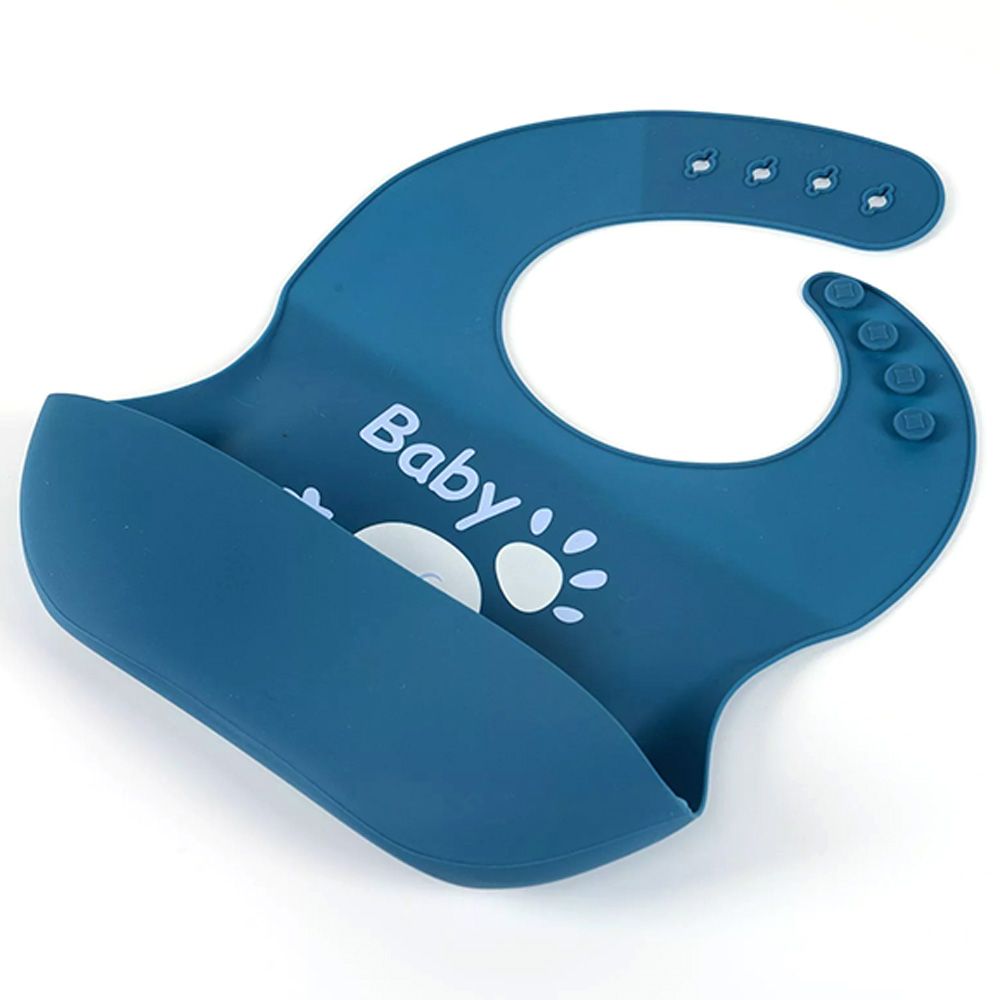 Highland - Blue Silicone Baby Bib Feeding Supplies