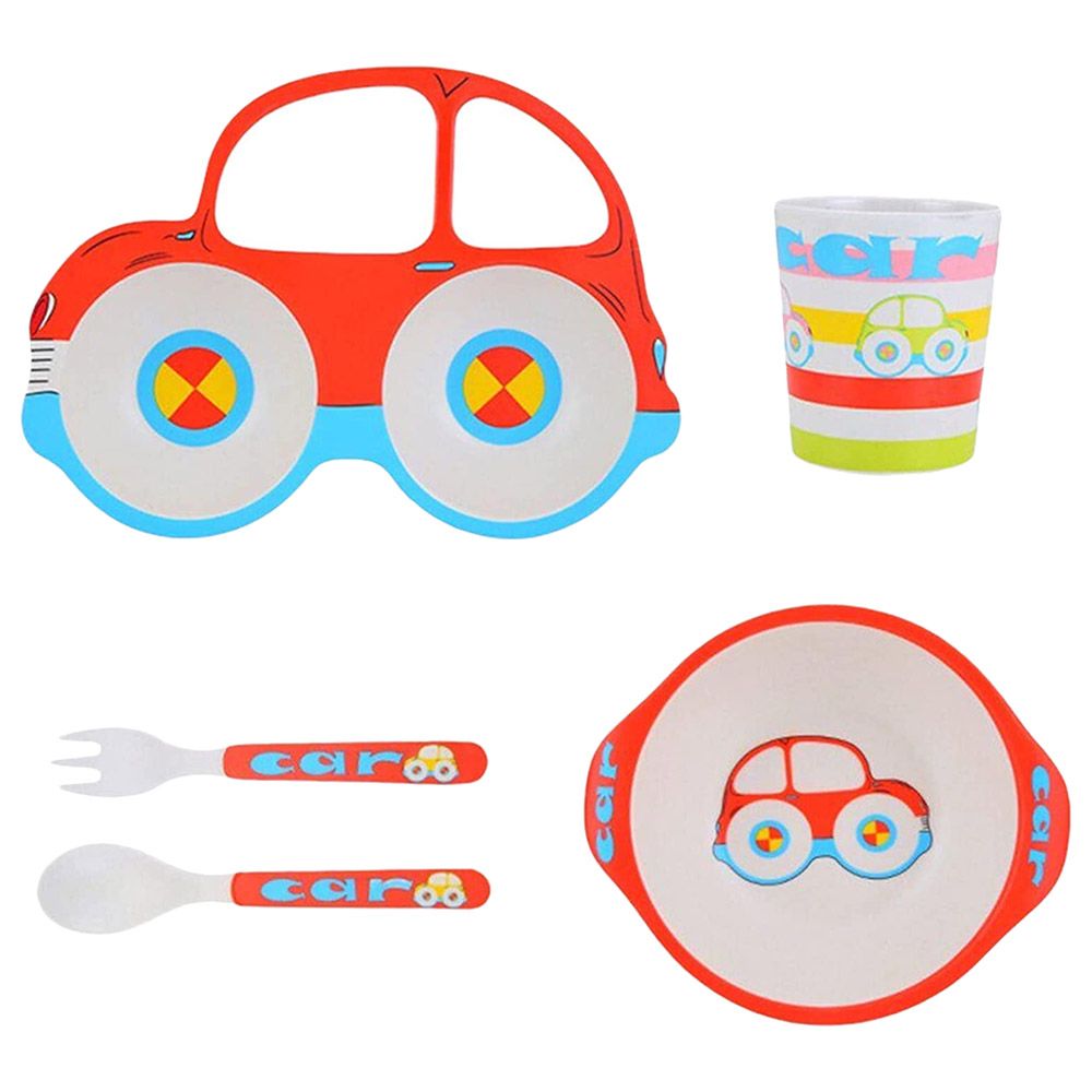 Highland - Car Theme Kid's Plate & Cutlery Tableware Set