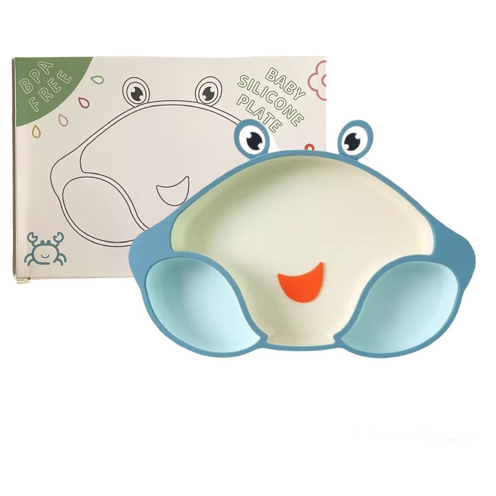 Highland - Silicone Crab Baby Feeding Plate - Blue