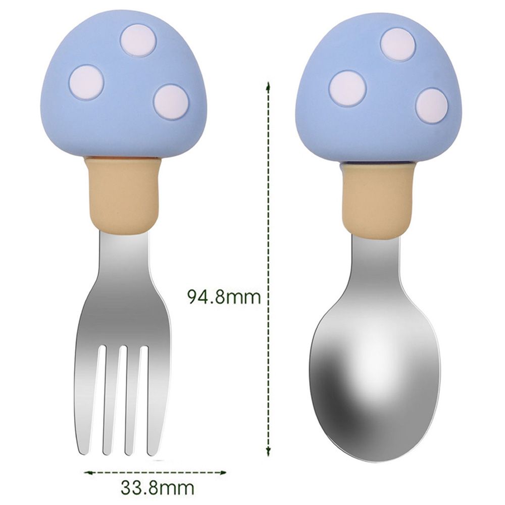 Highland - Baby Spoon & Fork Cutlery w/ Case - Blue