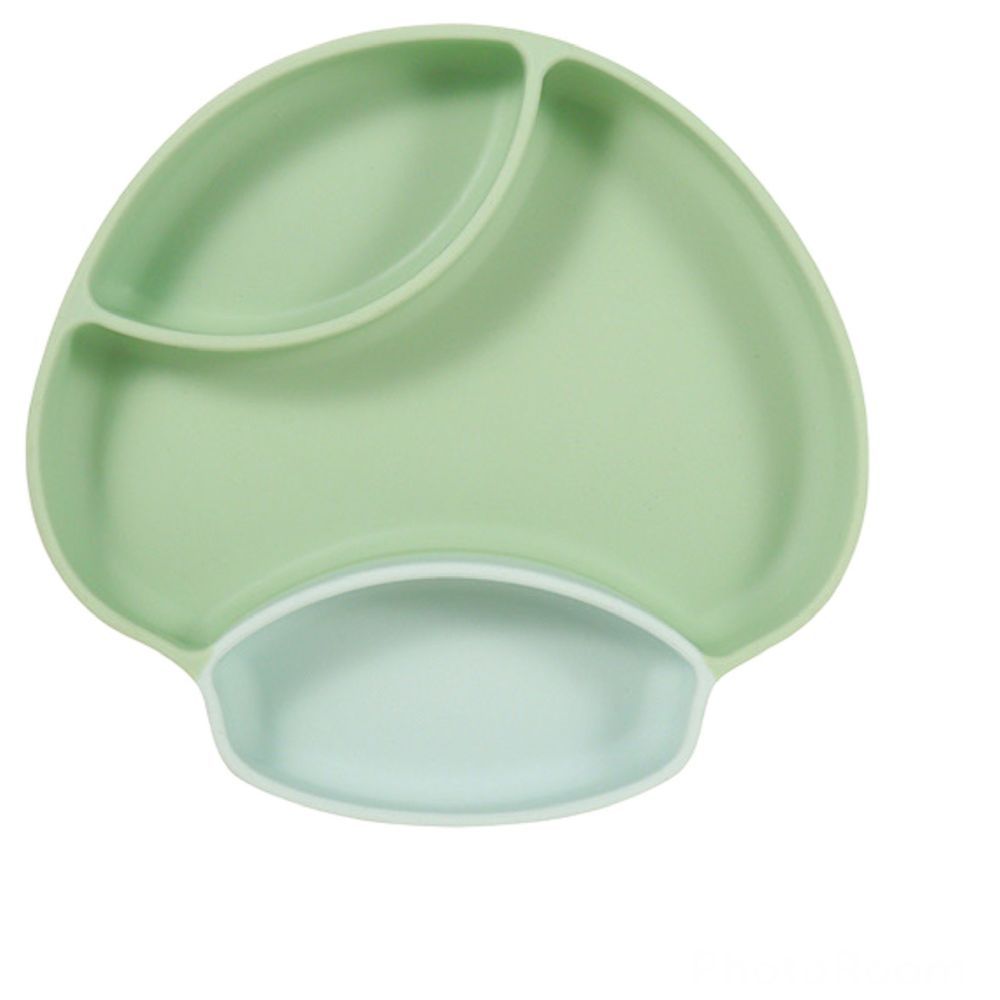 Highland - Silicone Baby Plate & Utensils Feeding Set - Green