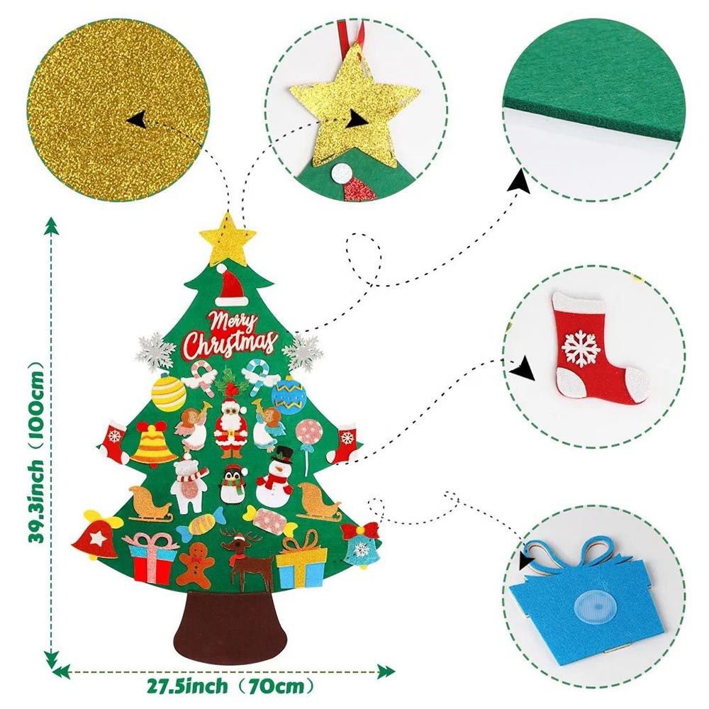 Highland - DIY Felt Christmas Tree W/ Ornaments & Gift Bag