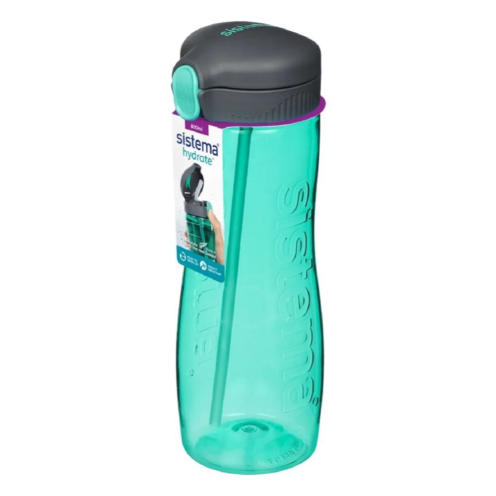 Sistema - 800ml Tritan Quick Flip Bottle - Green