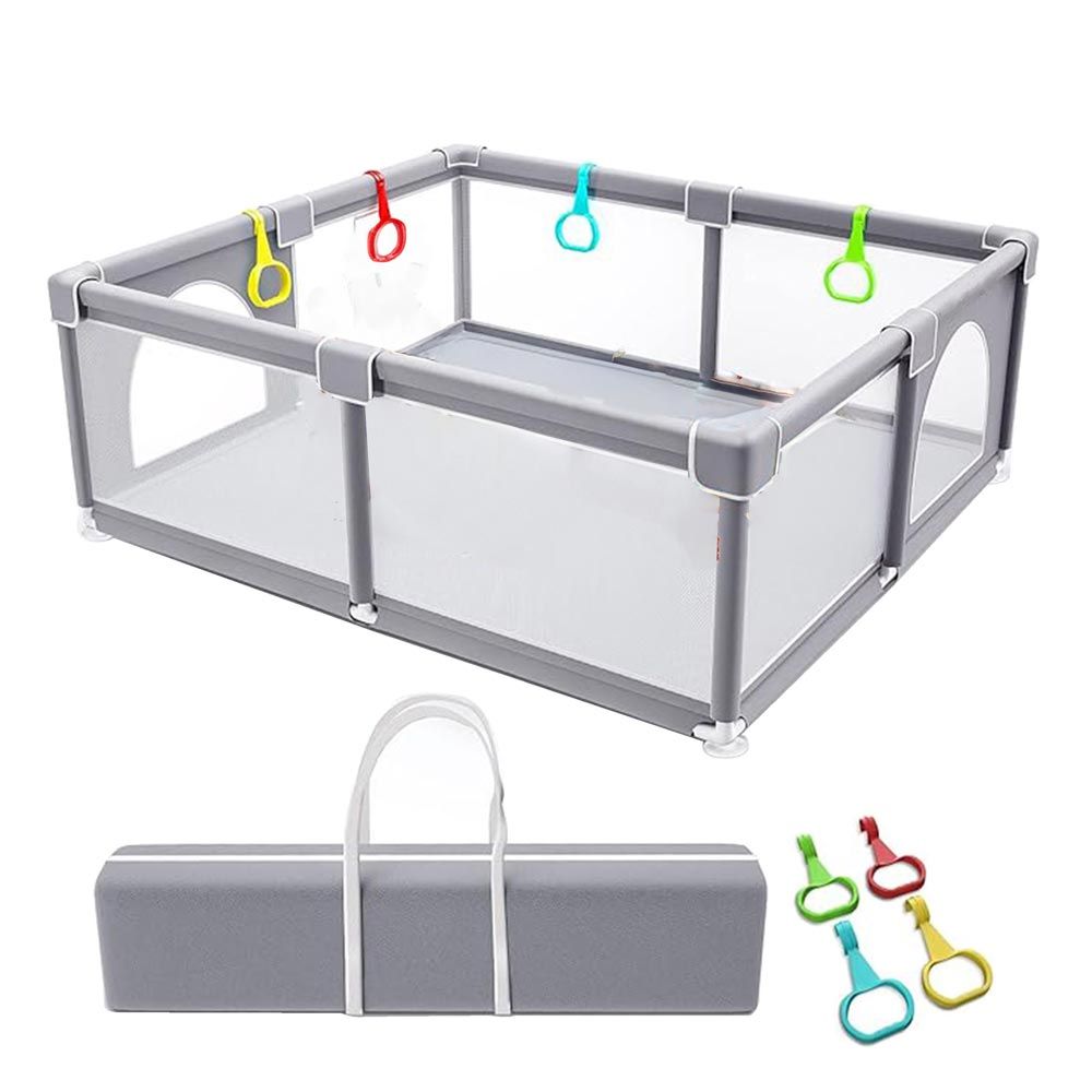 HOCC - Plastic Playpen For Babies & Toddlers - Large - Grey