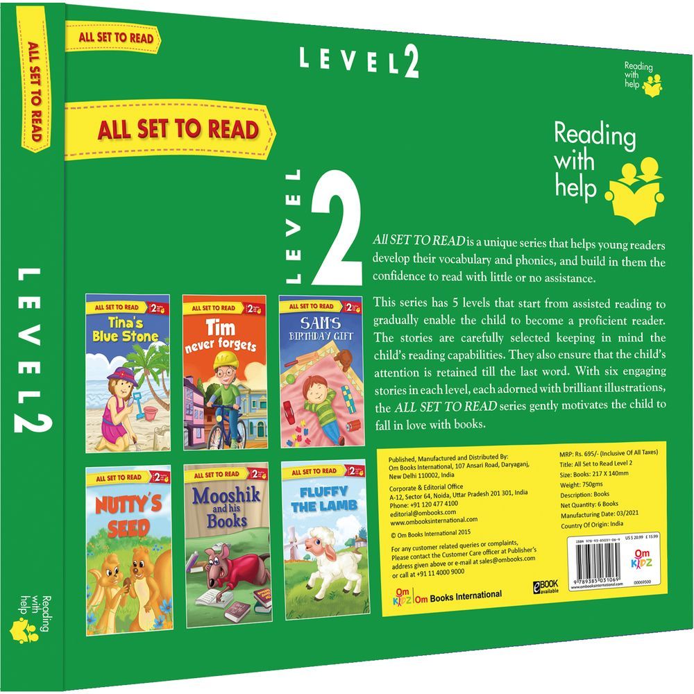 Om All Set To Read Readers Books Level 2 - Pack Of 6